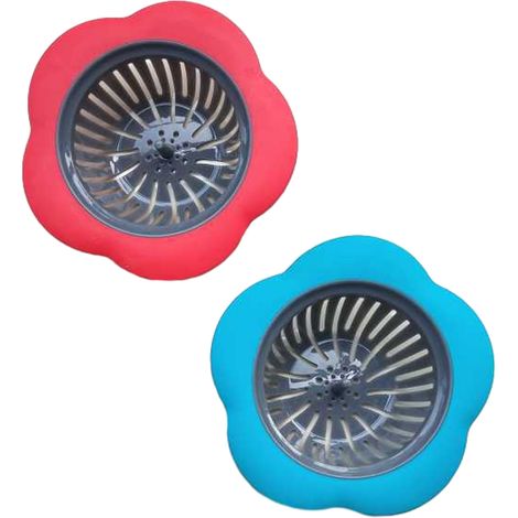 Filtre Évier - 4,5 Pouces - Joint En Silicone Et Panier En Plastique - Pour Évier Cuisine Salle De Bain Douche - Lot De 2 (1/5)