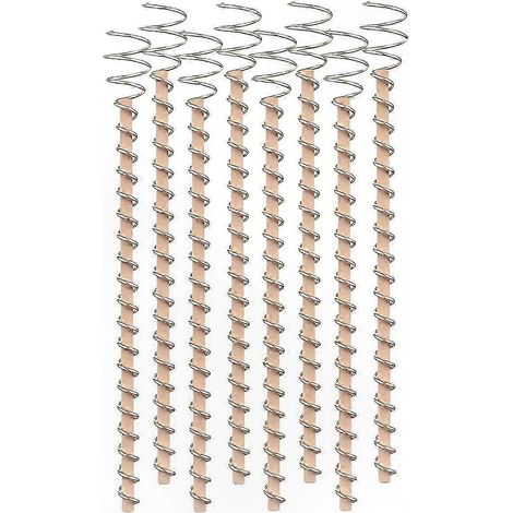 Lot de 8 antennes de jardinage en cuivre, tuteurs en fil de cuivre pur pour la croissance des plantes (1/5)