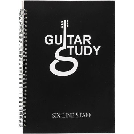 Livre d'accords de guitare, partitions de guitare, cadeaux pour débutants, tablatures, portées, partitions de guitare-28X21X1.5CM-Black