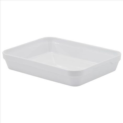 Revol Fuente para horno rectangular blanca de porcelana