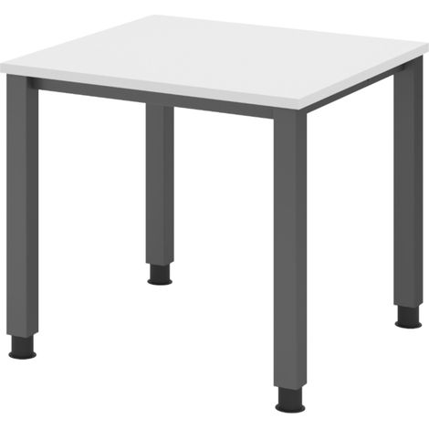 bümö Schreibtisch Serie-Q Gestell: Graphit Quadrat: 80 x 80 cm