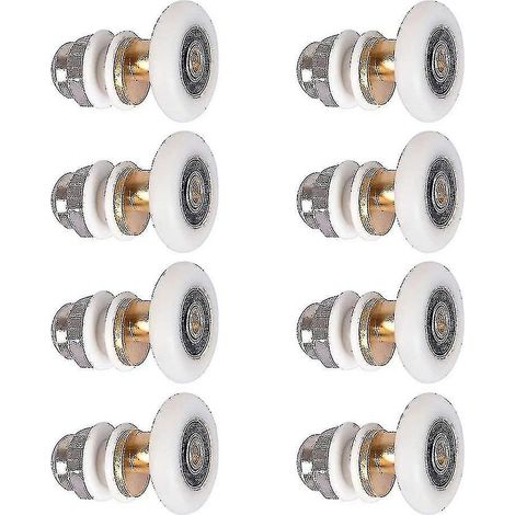 Roulettes de 25 mm pour porte de douche coulissante (lot de 8) (1/5)