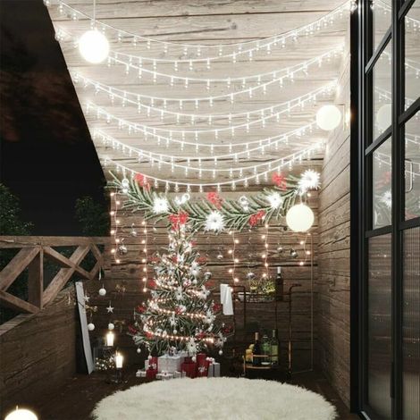 Guirlande lumineuse Globe 20 m 200 LED Blanc froid 8 fonctions (1/5)