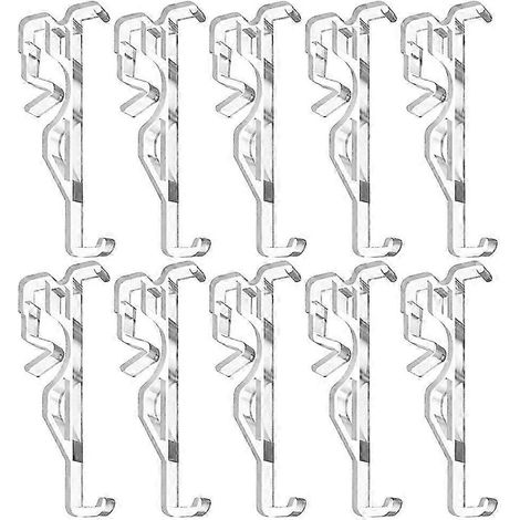 Lot de 10 clips de fixation invisibles pour stores vénitiens et cantonnières. (1/3)
