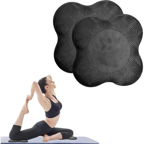 2 Pièces Genouillère de Yoga Tapis de Yoga Antidérapants Résistant à l\'usure Protège Les Genoux pour Yoga Gymnastique Pilates (1/5)