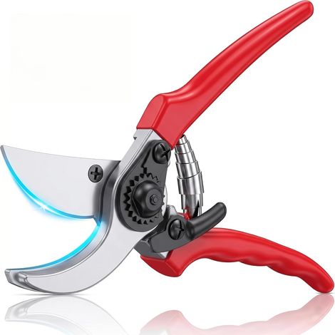 Sécateur Professionnel en Acier SK5, Sécateur de Jardin Ergonomique pour Rosiers et Arbustes, Cisaille à Main Ultra Tranchante 19cm, Sécateur Bypass Haute Résistance, Outils de Jardinage. (1/5)