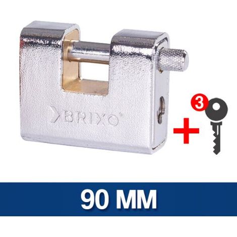 LUCCHETTO ANTISCASSO SICUREZZA CORAZZATO SECURITY IN OTTONE VARIE MISURE 21917V MM 90 (21418)