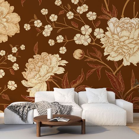 Papier peint panoramique - Fleurs - 130 cm x 76 cm (1/4)