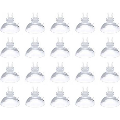 20 pièces Clips de Ventouse d'aquarium pour Tube d'air d'aquarium de 4 à 6 mm, Suceur de Tuyau d'air d'aquarium, Tube de Compagnie aérienne, Pince de Support de Tuyau d'air Transparent (1/4)