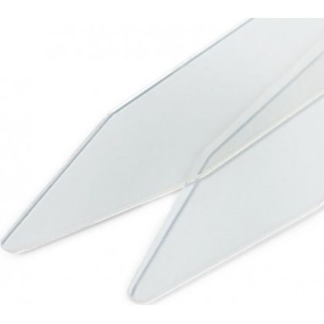 PRYM - 24 PEZZI - STECCHE PER COLLETTI CAMICIA IN PLASTICA TRASPARENTE 15X80MM