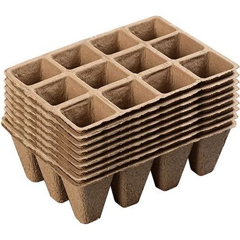 10 Paquets de 120 cellules Pots de graines dégradables Pots de graines en Fibre pour semis