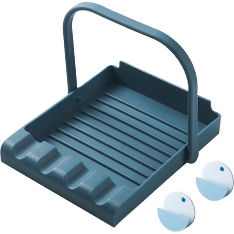 Porte-cuillères et couvercles en silicone, support multifonction pour ustensiles de cuisine, repose-louche pratique (1/5)