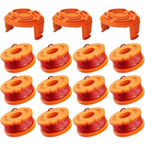 Paquete de 12 carretes de hilo para desbrozadora de 3 m - WA0004.1/WA0010 Hilo para desbrozadora Ø1,65 mm, carrete de hilo para desbrozadora (12 hilos para desbrozadora, 3 tapas) (1/5)