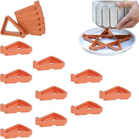 12 Pièces d'orteil Triangle en Pot, Orteils De Pot De Plante, Pieds Pot en Triangle, pour Fond De Marmite, Pot De Fleur Intérieur Extérieur (1/5)