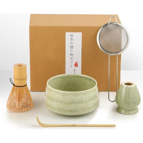 Matcha Kit-Kit Matcha-Matcha Set-5 pièces,avec fouet à matcha,cuillère à matcha,bol à matcha,support pour cuillère,tamis à matcha (1/5)
