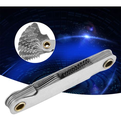 Calibre de pas de vis acier inox impérial 55° 20 lames compact (1/5)