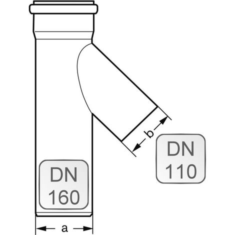 Sammlerrohr kurz PP DN160 x 550 mit schrägem Abgang DN110 (Kaskade WTC15-60 - 48000008627 von Weishaupt