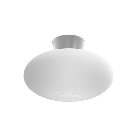 BulloXL Plafonnier Globe Aluminium, Verre Opale 1x E27