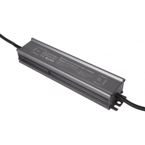 Transformateur étanche 100w 12v ip68 3x4,5x21 cm