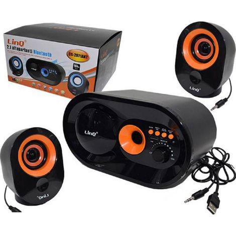 Trade Shop - Altavoz Bluetooth Altavoces Fm Radio Usb Altavoces Usb Tf Aux Microsd Led Lights Cs-2071akt -