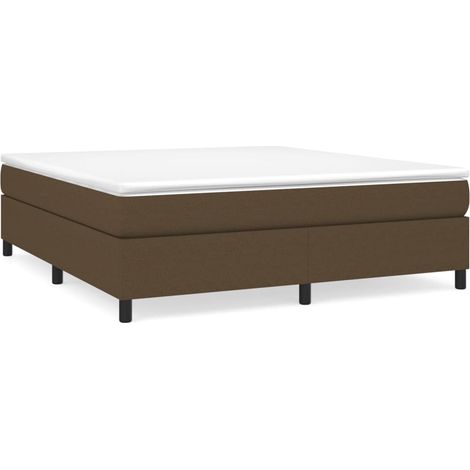 Maison Exclusive - Struttura Letto a Rete a Molle Marrone Scuro 180x200 cm Tessuto