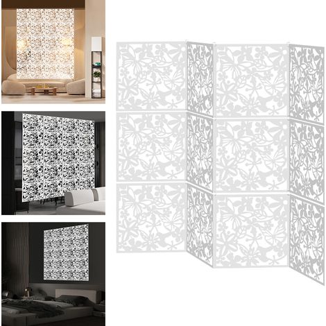 【Maison connectée】Paravent 12 panneaux 40 x 40 cm, cloison murale, séparateur d'espace, brise-vue, rideau de séparation (1/5)