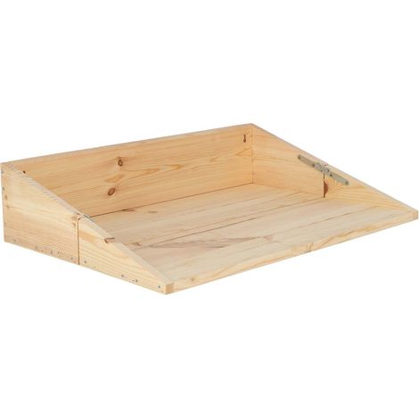 Ac-Deco – Table murale rabattable en bois de pin – Dimensions 58x38,8cm – Hauteur 13,5cm – Avec compartiments de rangement (1/4)