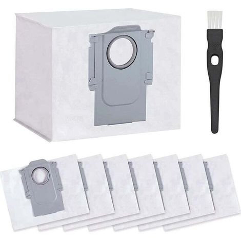 UlisemLot de 8 Sacs d'aspirateur pour Calcul S7 MaxV Ultra / S7 Pro Ultra / Q7+ / Q7 Max+ / Q5+ Robot aspirateur, 3 l Grande capacité Sacs de Rechange jetables (1/4)