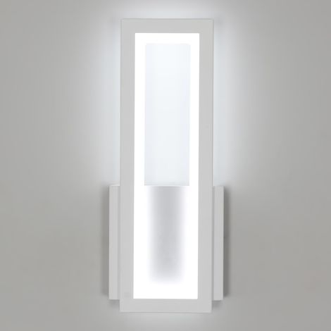 Applique Murale Intérieure LED, 16W 1800LM Lampe Murale Blanc Moderne Acrylique, Luminaire Mural Lumière Blanche 6500K pour Chambre, Salon, Couloir, Escalier, 32CM (1/5)