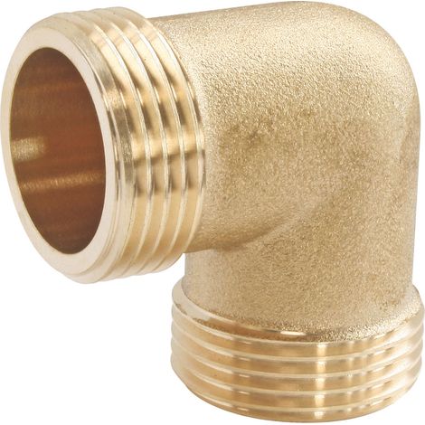 Coude laiton 90° Double Mâle 15/21