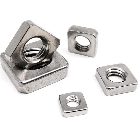 Écrou carré fin fileté métrique en acier inoxydable DIN562 304 (1/4)