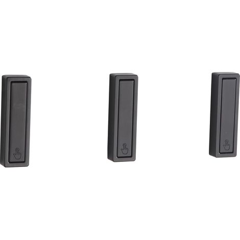 Ganci Bagno Cucina Neri Estraibili Eleganti, Set 3 Pezzi (1/5)