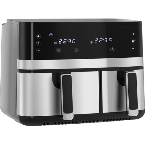 Friteuse à air chaud sans huile, Air Fryer 2 bacs 8,5 L, 2700 W - 8 modes, chaleur ajustable, programmateur (1/5)