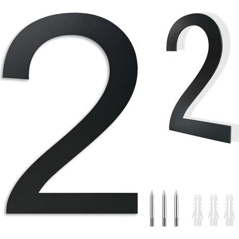 Plaque de numéro de maison, en acier inoxydable SUS304, plaque d'immatriculation de maison en acier inoxydable, RAL 7016, gris anthracite, structure fine revêtue par pulvérisation, pour portes (1/5)