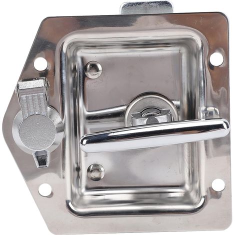 TORCHE DE TOOTRE TORCHE, Verrouillage DE Boîte à Outils en Acier Inoxydable, Installation Facile pour Caravan Truck RV, Miroir Poli, 4.9x4.9 (1/5)