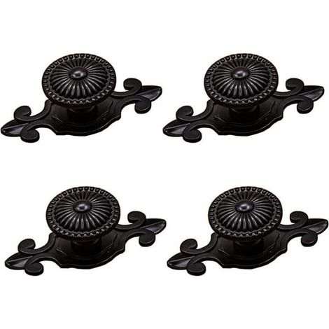 Boutons de Porte 4 Pièces Vintage Rond - Poignées de Tiroir avec Vis - Cabinet Poignée pour Armoire et Meubles Maison (1/4)