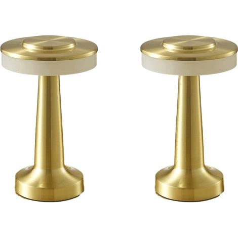 Lot de 2 lampes table LED tactiles rechargeables pour à manger (1/5)