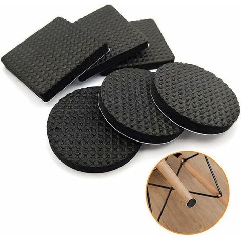 60 Pièces Patins en Caoutchouc Antidérapants, Pieds Caoutchouc Patins Autocollant Protecteurs de Meubles Protecteurs, Patins de (1/5)