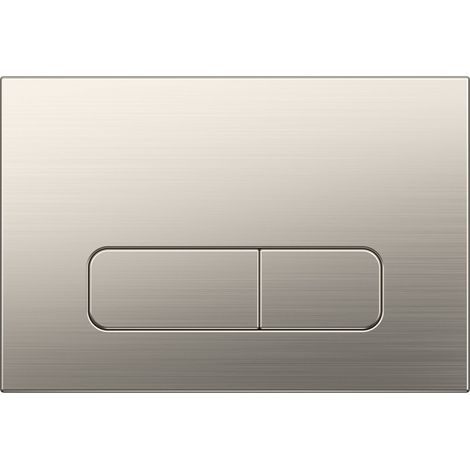 Drückerplatte Brushed Nickel Kompatibel zu Geberit Duofix Sigma (UP 320) 2 Mengenspülung (1/4)