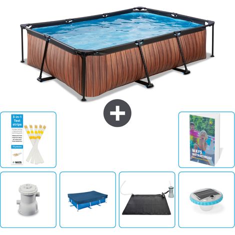 Exit-toys Piscina Exit Rectangular - Efecto madera - 300x200x65 cm - 7-piezas  S250 (1/5)