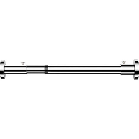 Tringle à linge perforée, tringle télescopique, tringle à rideau, tringle à rideau de douche, tringle à vêtements, extensible jusqu'à 120 cm (1/5)