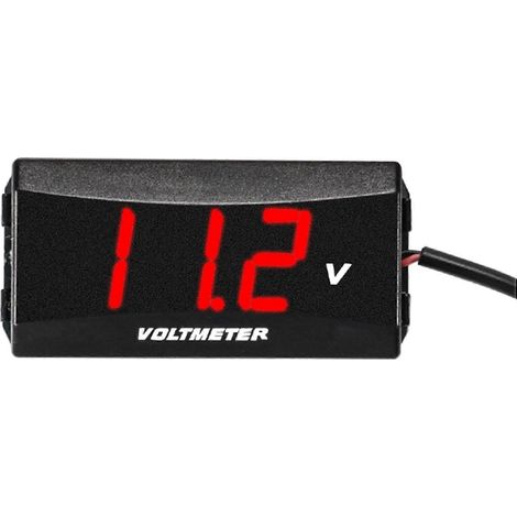 Voltmètre numérique LED miniature pour moto, testeur de tension 12V-80V rouge-- (1/5)
