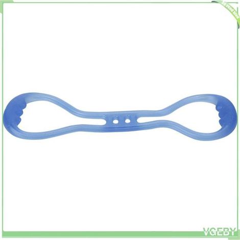Bande d'exercice extensible - FAFEICY - Double trou - anti-cellulite - SEBS - bleu (35x10,5 cm) (1/5)