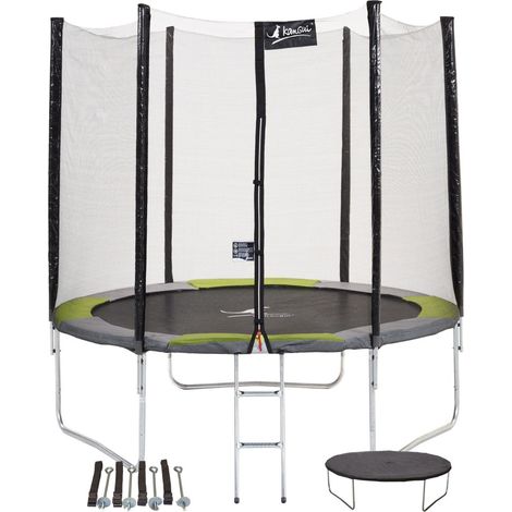 Trampoline KANGUI RALLI Ø 250 cm Enfant Échelle Bâche Kit ancrage Jardin CE NF EN71-14 (1/4)