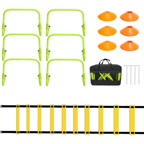 TolleTour Accessoires d'entraînement de football Échelle d'agilité Haies de coordination Échelle de coordination
