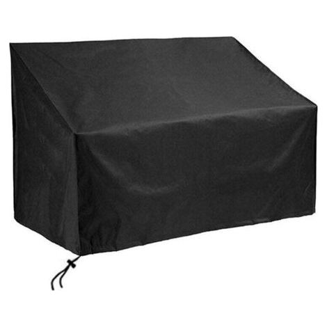 1pc Black Protective Cover for 3 Seater Garden Bench, Waterproof Outdoor Bench Cover 210D Oxford Fabric(69 49 155cm) (1/5)