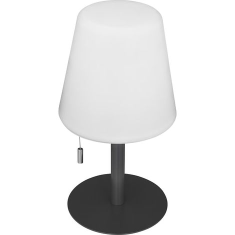 Lampe extérieure en polypropylène et métal coloris Gris Foncé - diamètre 16 x Hauteur 30 cm (1/5)