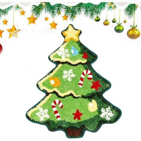 Tapis Noël Tapis De Bain Arbre De Noël Antidérapant Mignon Cartoon Tapis Bain Sapin Noël Pour Porte D'Entrée, Sol Intérieur, Douche, , Chambre, Salon, Espace (1/5)