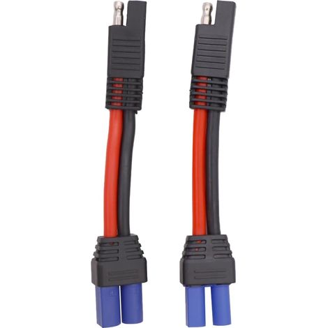 2 Pièces Connecteur Fiche Mâle Femelle EC5 Vers SAE Adaptateur D Extension De Câble D Alimentation Automobile Fils Moteur Voiture Panneau Solaire Batteries (1/5)