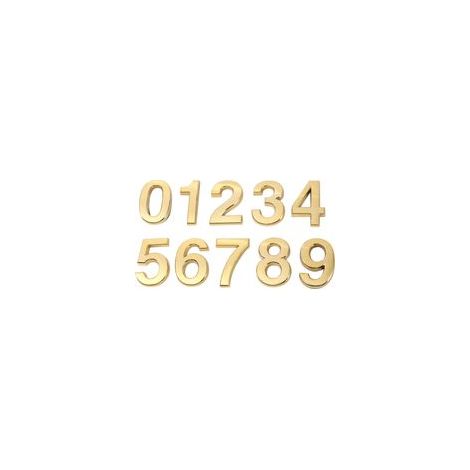 10pcs (gold) Numéro de métal stéréoscopique Numéro de Plaque Moderne Maison Adresse de l'hôtel Hôtel Chiffres Plaque d'autocollant Signe (0 9, Un pour Chaque numéro)